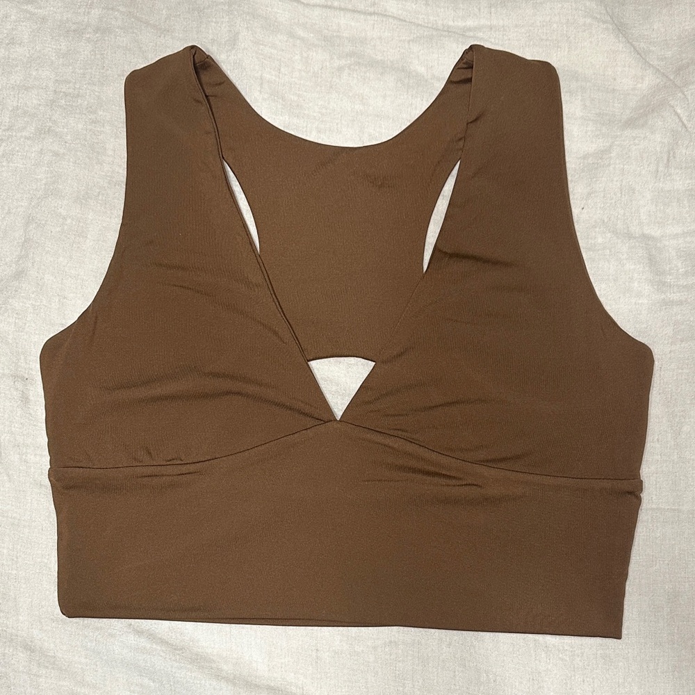 Athletic racer back crop top